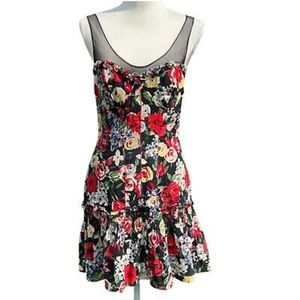 New! JILL STUART Floral Mesh Dress Size 2